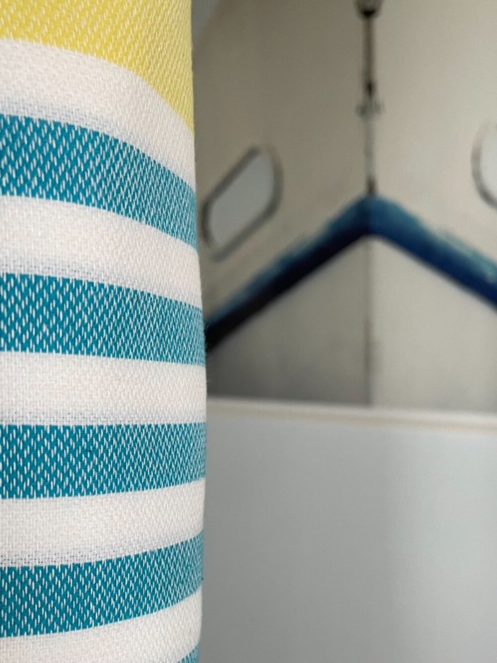 Sand Free Yellow Turquoise Turkish Cotton Beach Bath Towel - Picture 2 of 8